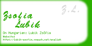 zsofia lubik business card