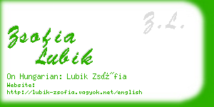 zsofia lubik business card